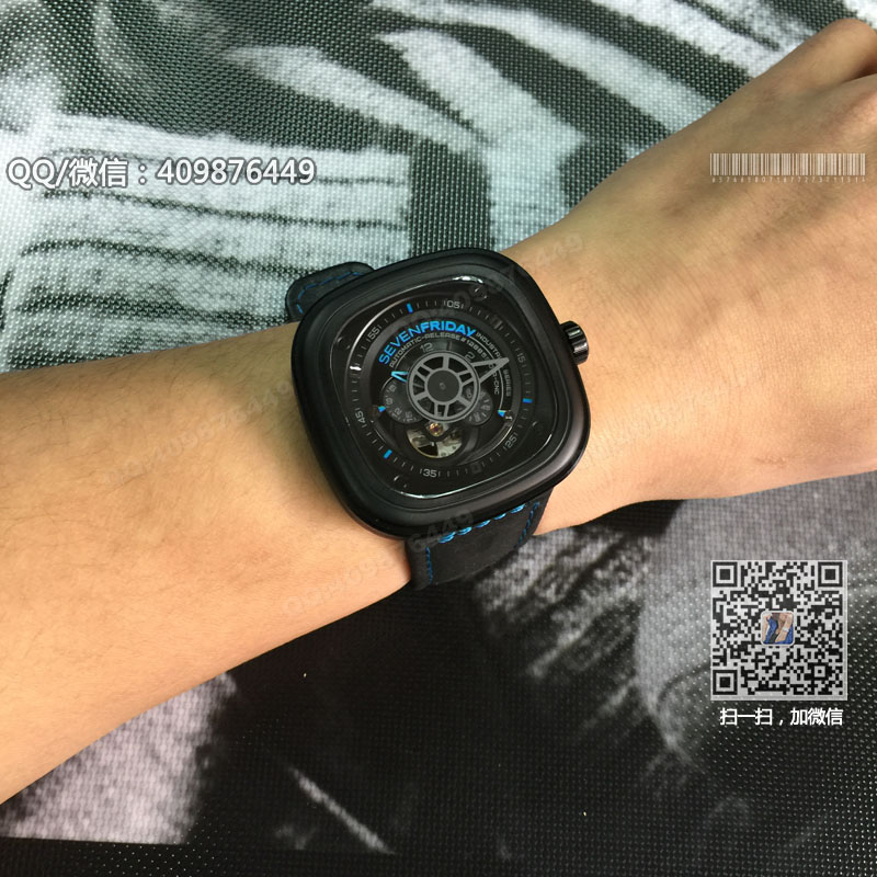 【一比一】七個星期五 SevenFriday PRIOR'S VOICE PVD外殼 黑色表帶